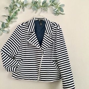 Lane Bryant striped moto jacket Size 22